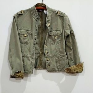 Retro Jordache lightweight Military jacket, Juniors 7/9 or medium Army Green